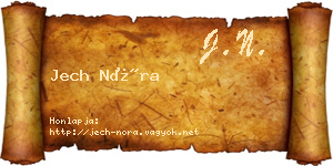 Jech Nóra névjegykártya
