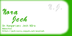 nora jech business card